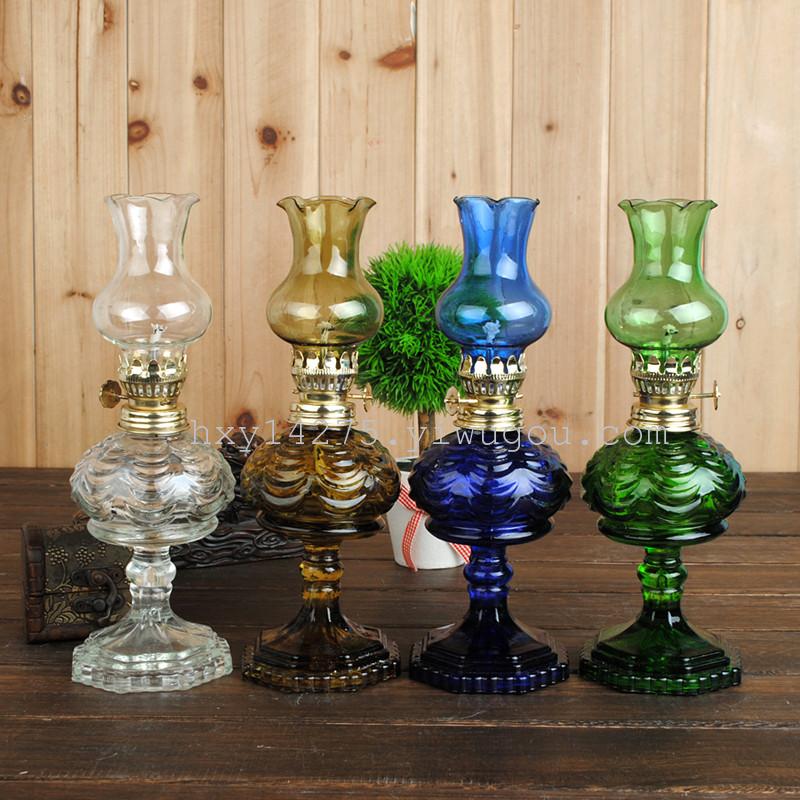 Glass kerosene lamp camping light couples romantic spirit lamp