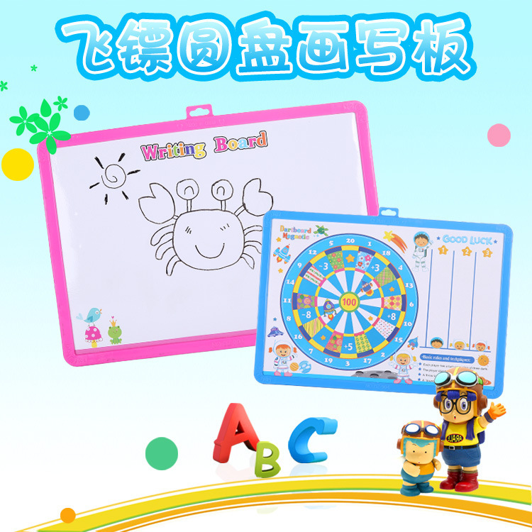 Factory Direct Sales Creative Style Darts Double-Sided Children Drawing Board Baby Educational Toys Early Education Tools