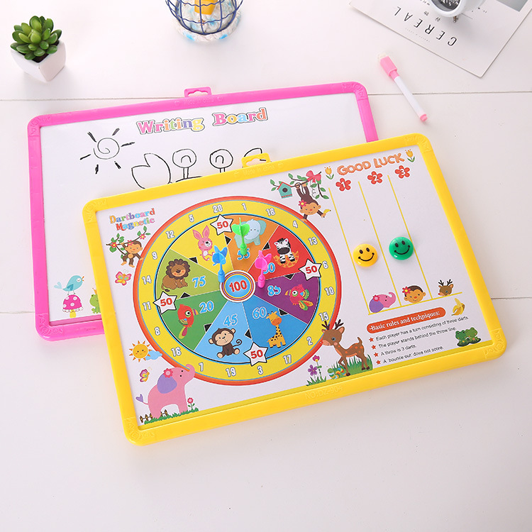 Factory Direct Sales Creative Style Darts Double-Sided Children Drawing Board Baby Educational Toys Early Education Tools