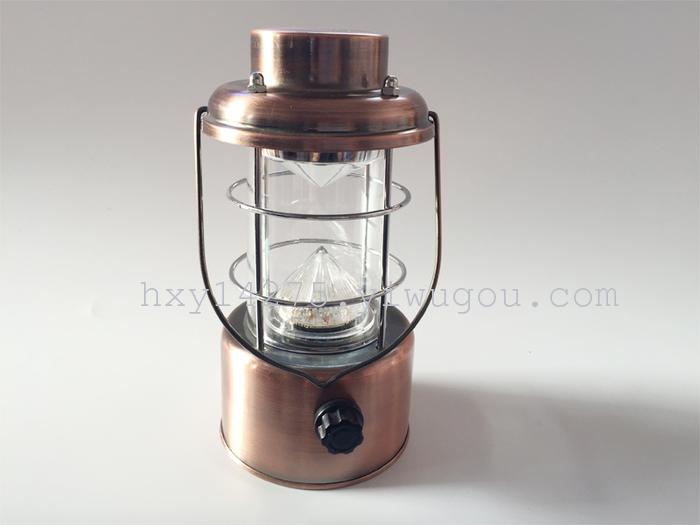 New antique retro portable Lantern Outdoor LED camping light classic decorative kerosene lamp