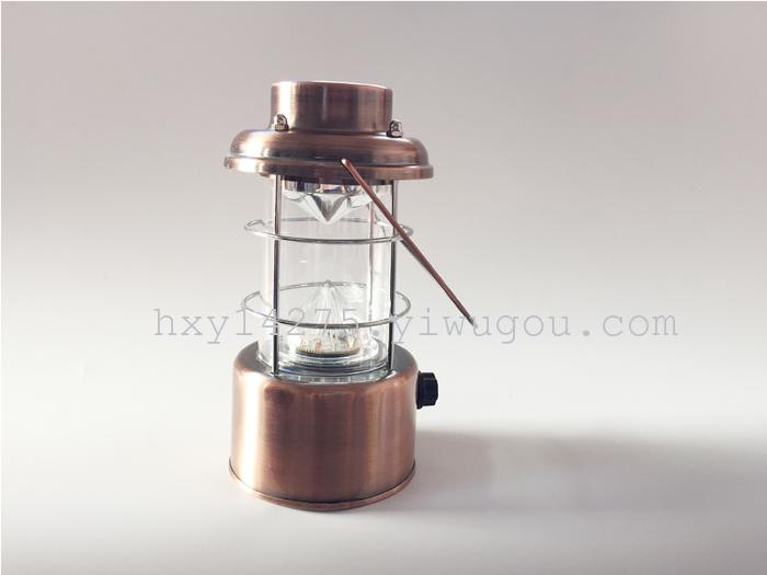 New antique retro portable Lantern Outdoor LED camping light classic decorative kerosene lamp