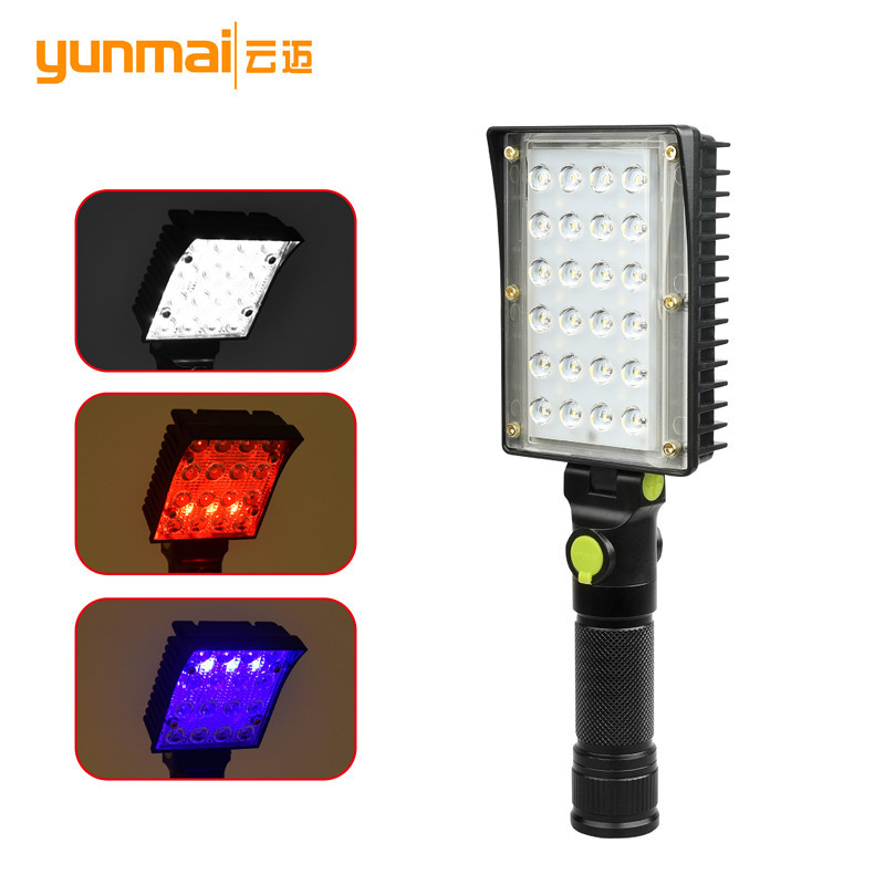 Cross-Border Special Cob Led White Light Red Light BlueRay USB Rechargeable Work Lamp Camping Light Flashlight 90 Degrees