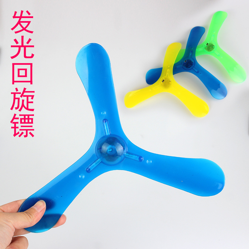 Luminous Triangle Return Darts Children&#039;s Day Gift Outdoor Sports Toys Boomerang Rotating Frisbee