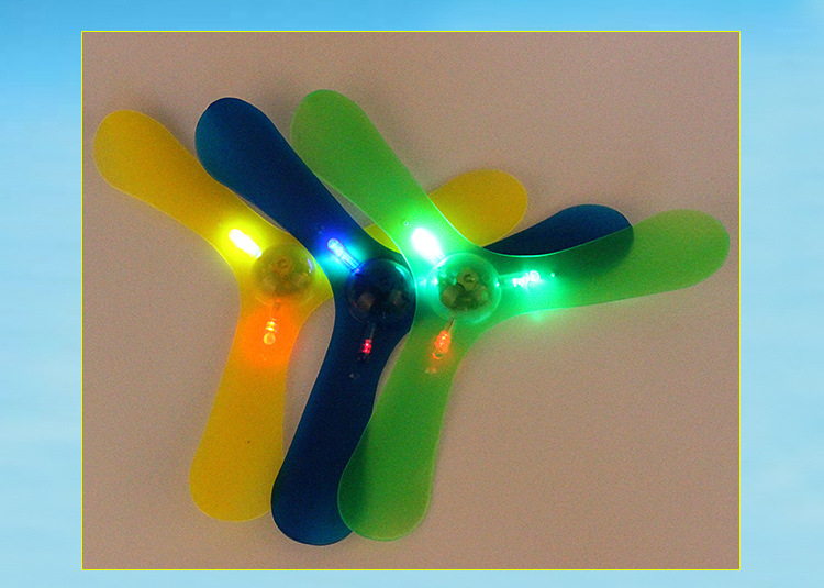 Luminous Triangle Return Darts Children's Day Gift Outdoor Sports Toys Boomerang Rotating Frisbee
