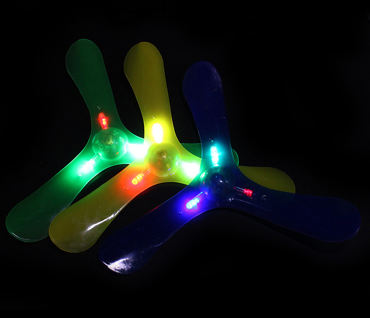 Luminous Triangle Return Darts Children's Day Gift Outdoor Sports Toys Boomerang Rotating Frisbee