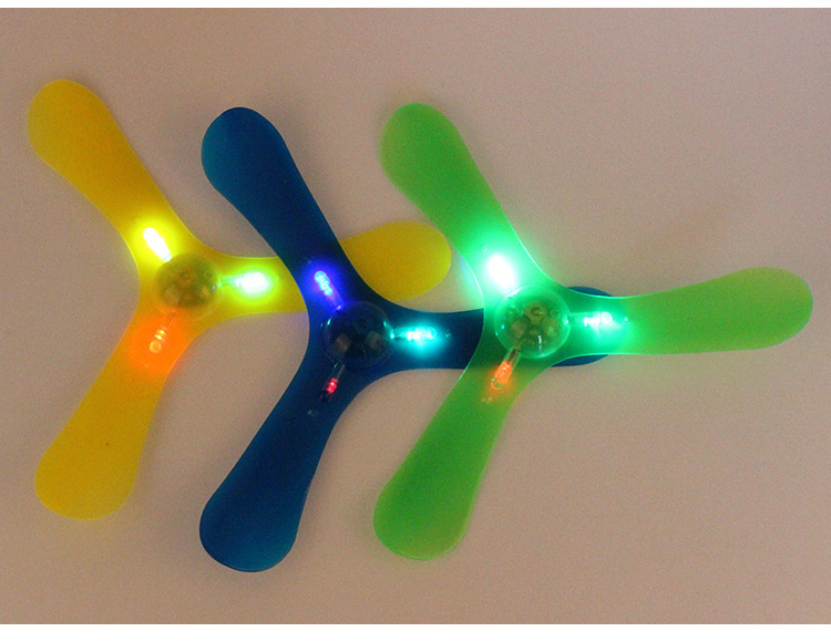 Luminous Triangle Return Darts Children's Day Gift Outdoor Sports Toys Boomerang Rotating Frisbee