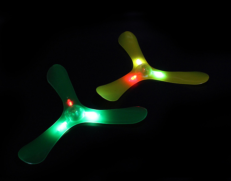 Luminous Triangle Return Darts Children's Day Gift Outdoor Sports Toys Boomerang Rotating Frisbee