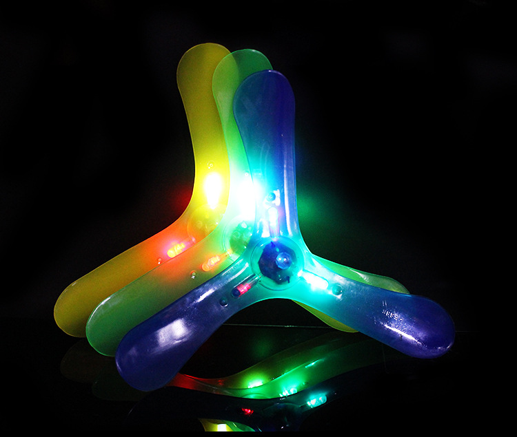 Luminous Triangle Return Darts Children's Day Gift Outdoor Sports Toys Boomerang Rotating Frisbee