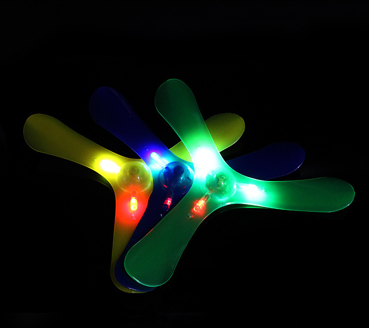 Luminous Triangle Return Darts Children's Day Gift Outdoor Sports Toys Boomerang Rotating Frisbee