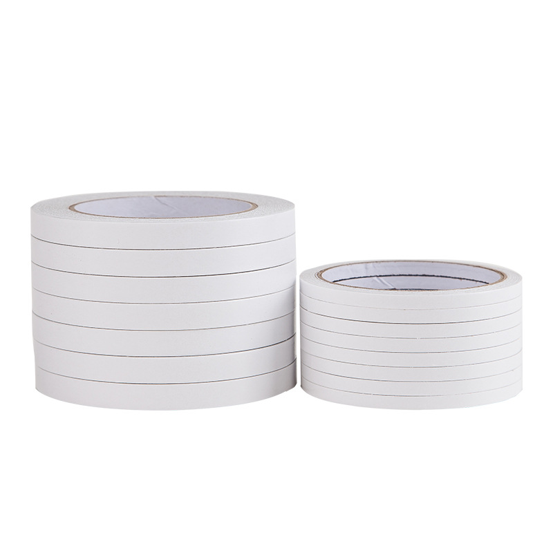 Qinming White Double-Sided Tape Handmade Transparent High Viscosity Student Handmade Office Stationery Double-Sided Tape