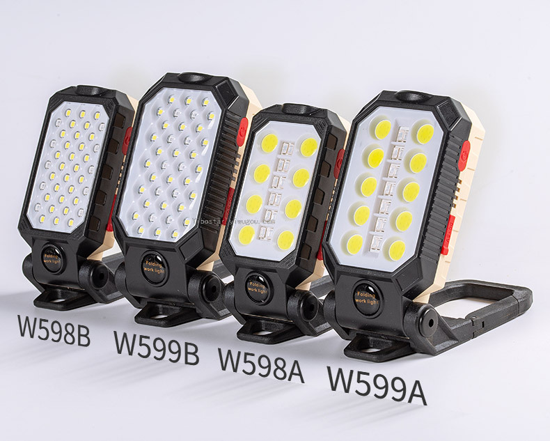 New Cob Portable Work Lights USB Charging Foldable Camping Light LED Handheld with Magnet Inspection Lamp