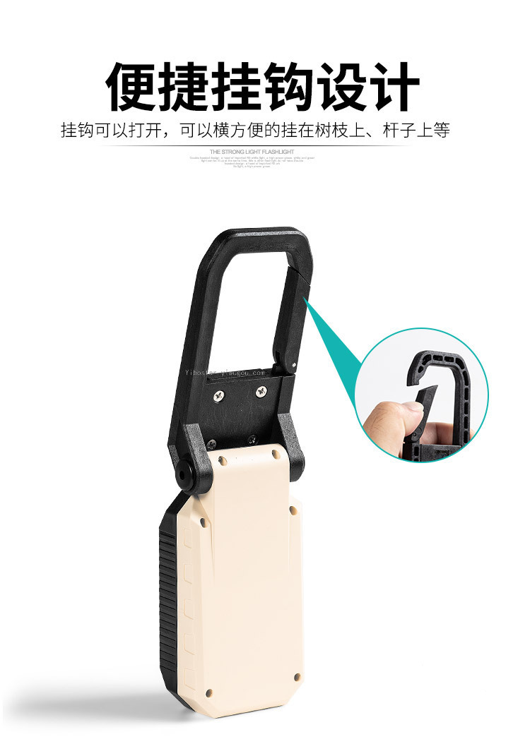 New Cob Portable Work Lights USB Charging Foldable Camping Light LED Handheld with Magnet Inspection Lamp