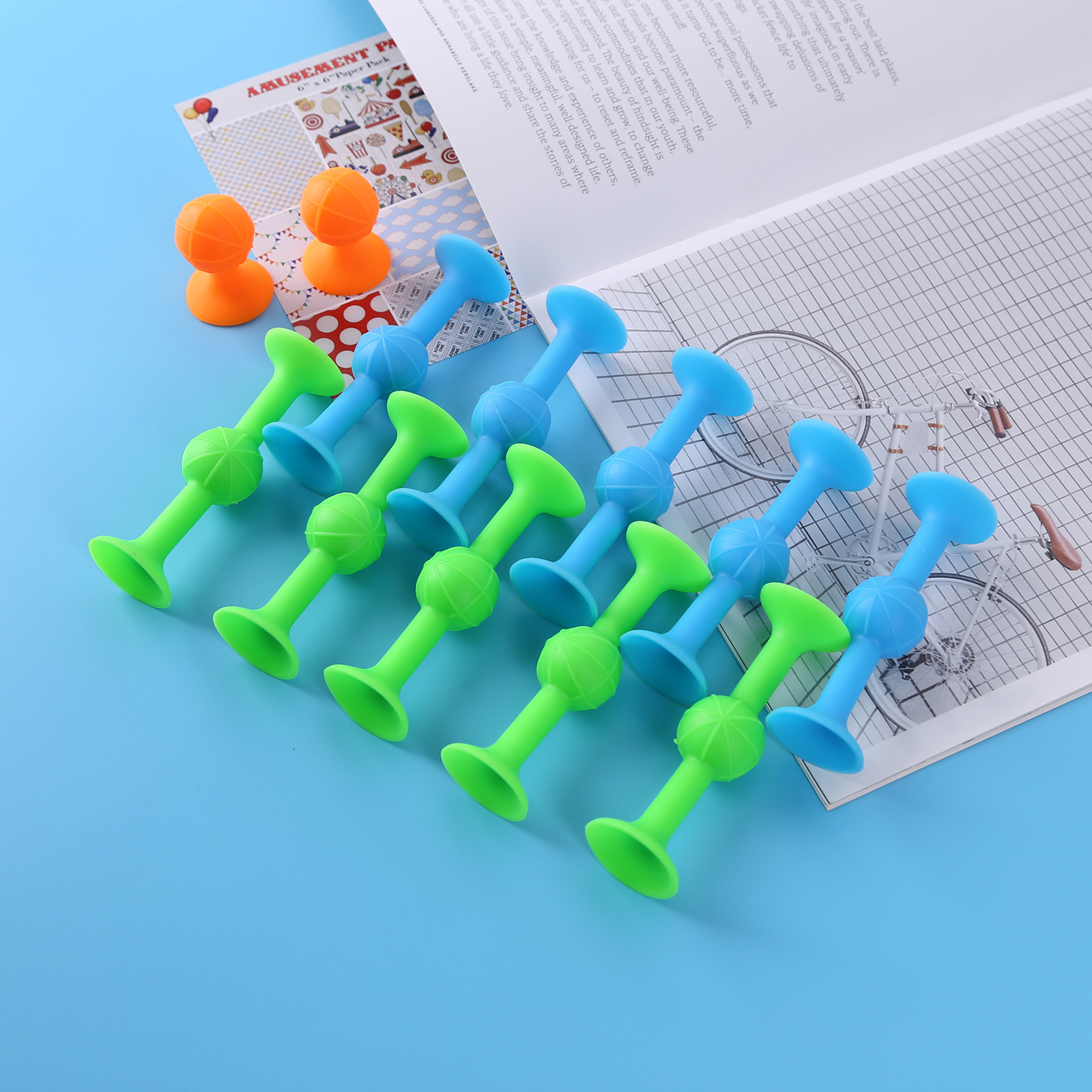 Cross-Border Hot Selling Interactive Darts Sucker Variety Luscious Suctions Glue Soft Building Blocks Sticky Music Children&#039;s Educational Toys