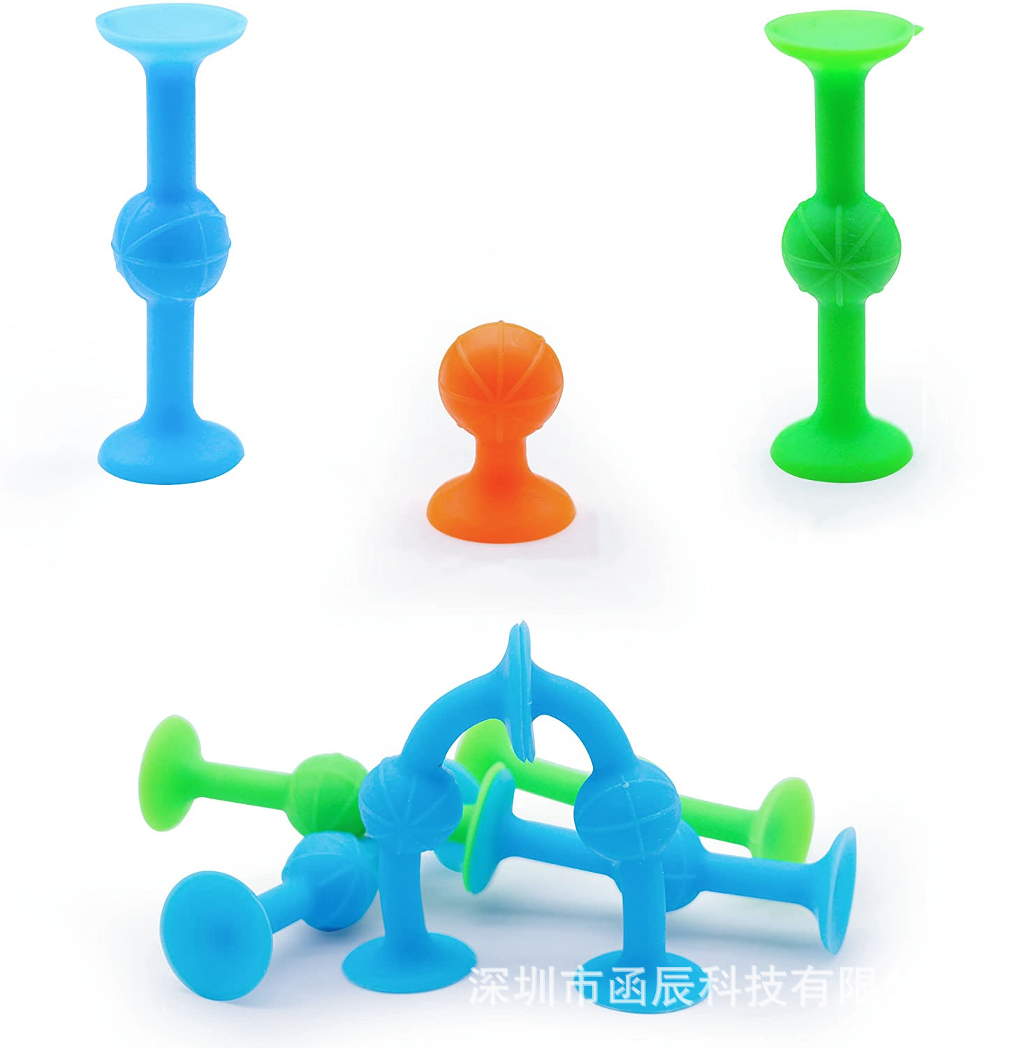 Cross-Border Hot Selling Interactive Darts Sucker Variety Luscious Suctions Glue Soft Building Blocks Sticky Music Children's Educational Toys