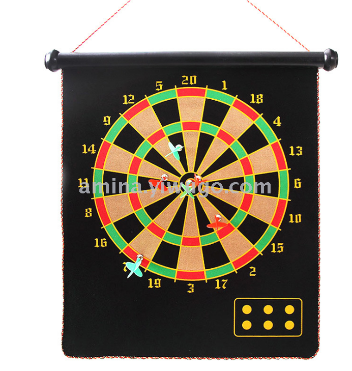 Darts board set with magnetic double-sided darts target magnet target toy darts board for parents and children