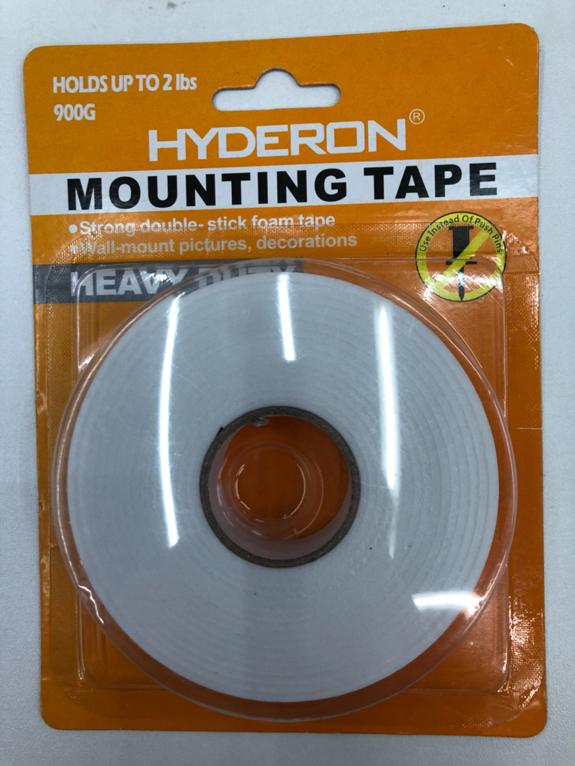 Transparent double-sided sided tape is used to remove harmful strains of adhesive tape