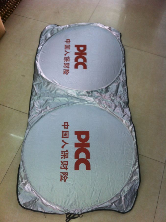 Sunshade car sun block silver tape sun car promotional gifts double ring silver coated cloth sun block Sunshade car sun block silver tape sun car promotional gifts double ring silver coated cloth sun block