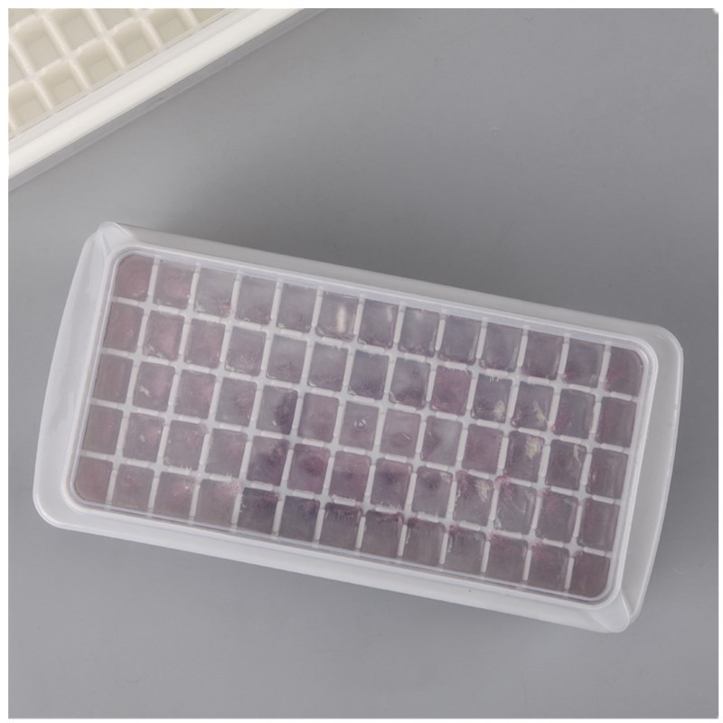 Double Layer Ice Tray Creative 65 Grid Ice Tray Plastic Tape Bottom with Lid Ice Box Ice Tray Home Homemade Ice Tray Ice Cube Mold