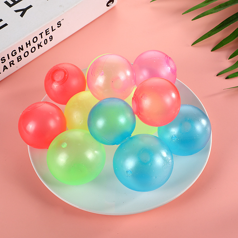 Tiktok Luminous Sticky Ball Sticky Wall Ball Decompression Vent Ball Tpr Interactive Ceiling Ball Children Darts Sticky Ball
