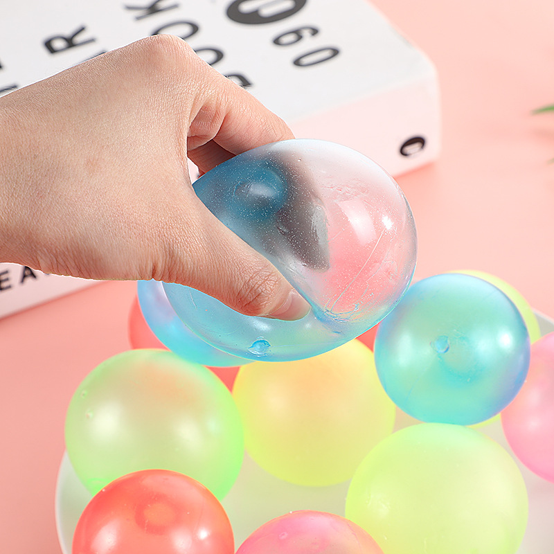 Tiktok Luminous Sticky Ball Sticky Wall Ball Decompression Vent Ball Tpr Interactive Ceiling Ball Children Darts Sticky Ball