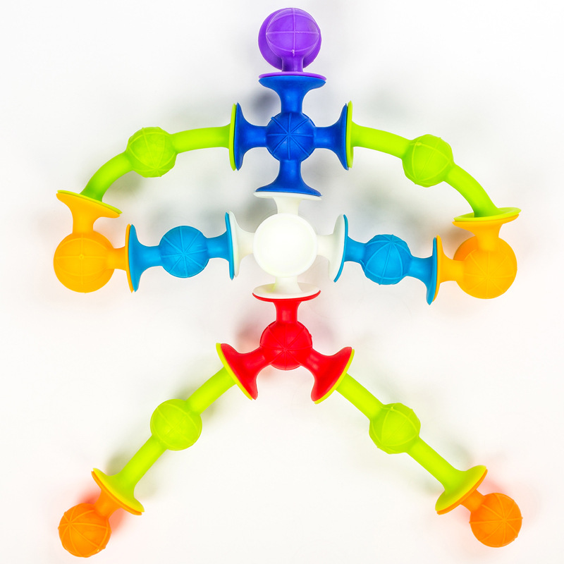 Interactive Popular Suction Cup Darts Changeable Sticky Glue Soft Building Blocks Luscious Suctions Children's Toys