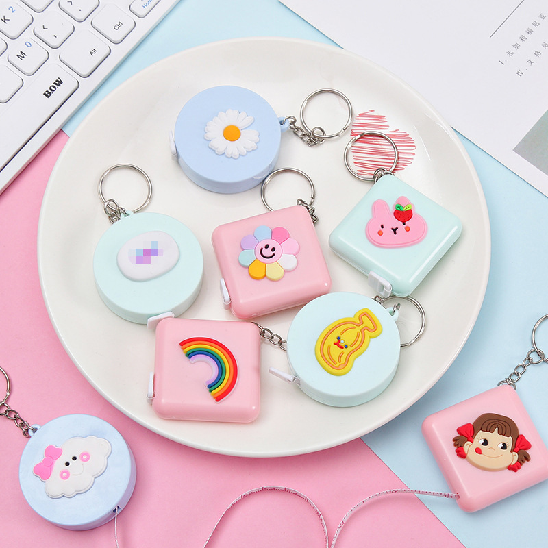 Cute Cartoon Small Tape Double-Sided Scale Multiple Colors Student Stationery Factory Direct Sales Creative Wholesale