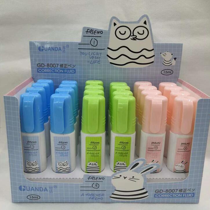 Factory Direct Sales Environmental Protection Correction Fluid Metal Toe Cap Flat Bottle Correction pen Wholesale and Re Factory Direct Sales Environmental Protection Correction Fluid Metal Toe Cap Flat Bottle Correction pen Wholesale and Re