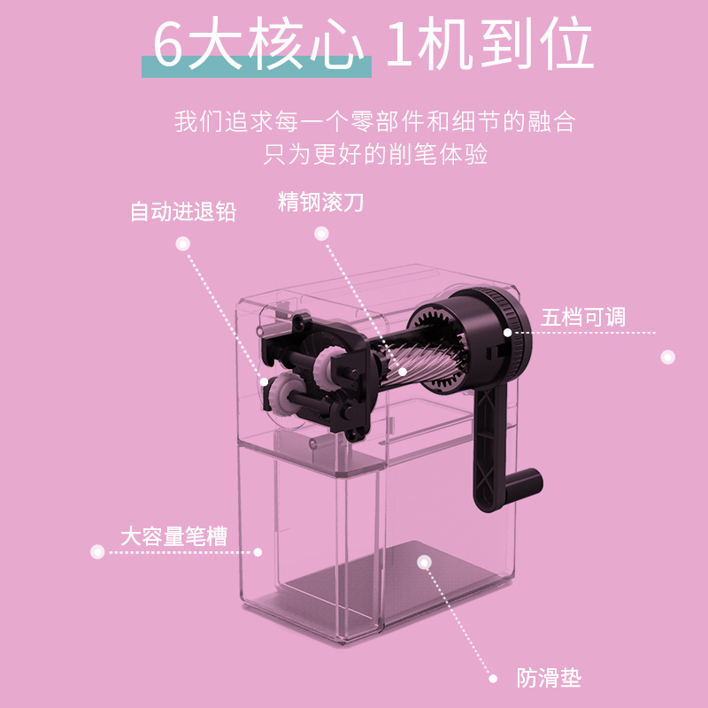 Zongmao Sketch Pencil Shapper Pencil Sharpener Pen Spinning Hand-Cranking Automatic Pencil Sharpener Roll Pen Wholesale Factory Customized Delivery