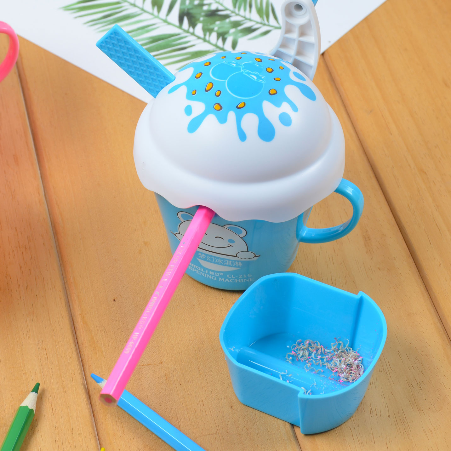 Changli 216 Student Cartoon Ice Cream Automatic Advance and Retreat Lead Pencil Sharpener Hand-Cranked