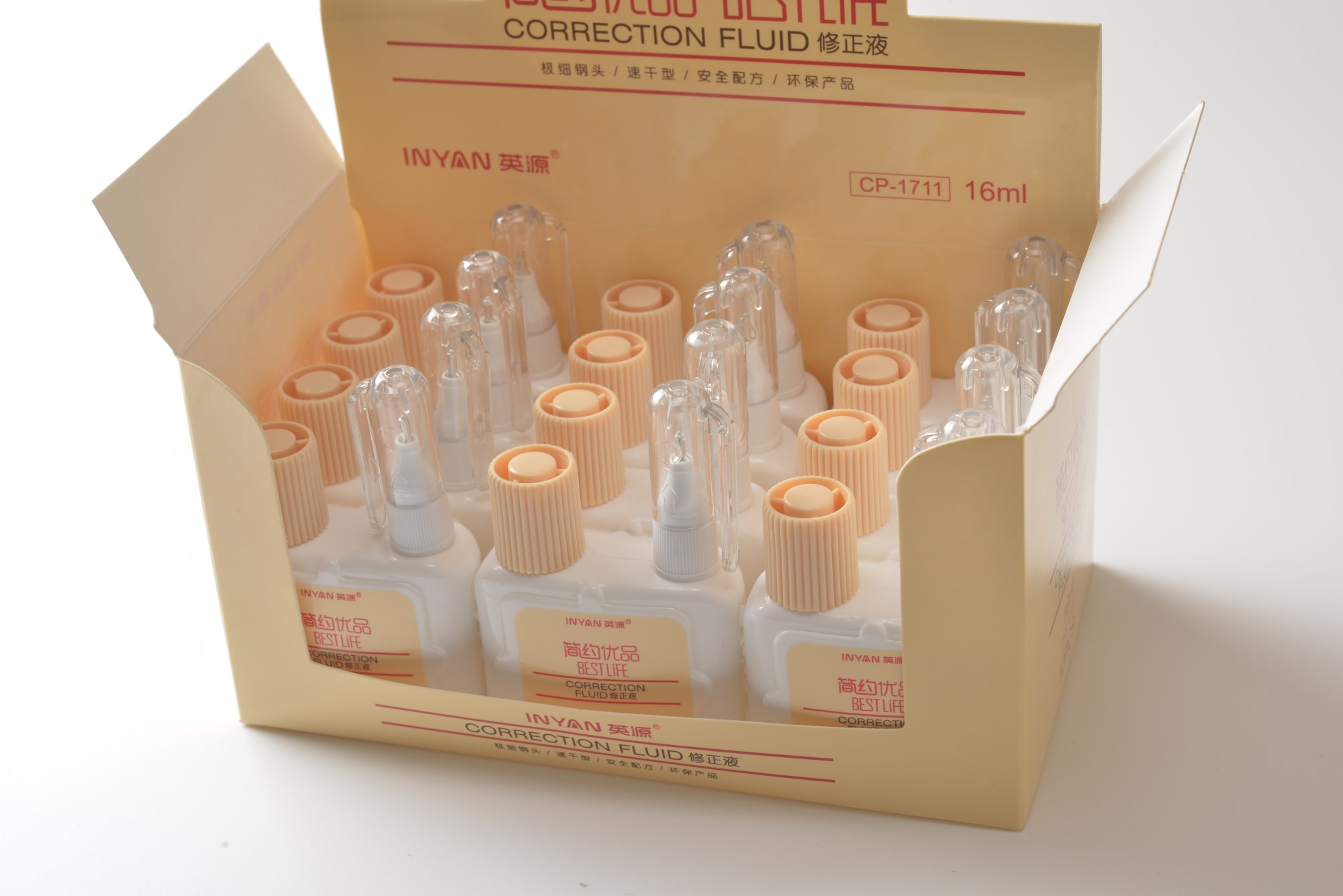 Yingyuan student correction liquid steel head correction fluid non-toxic quick-dry stationery supplies.