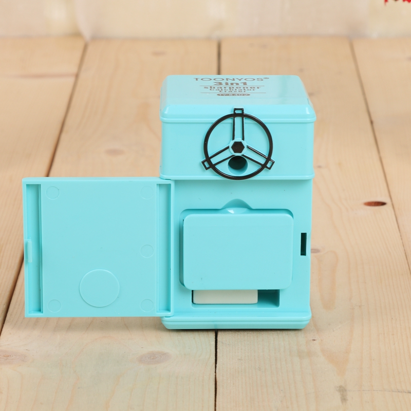 Pencil Shapper Cartoon with Calculator Pencil Sharpener Primary School Student Hand Pencil Sharpener