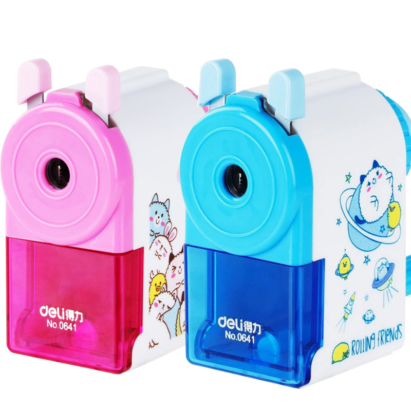 Deli Pencil Sharpener Wholesale 0641 Hand Sharpener Student Cartoon Hand Sharpener Pencil Sharpener Pencil Sharpener