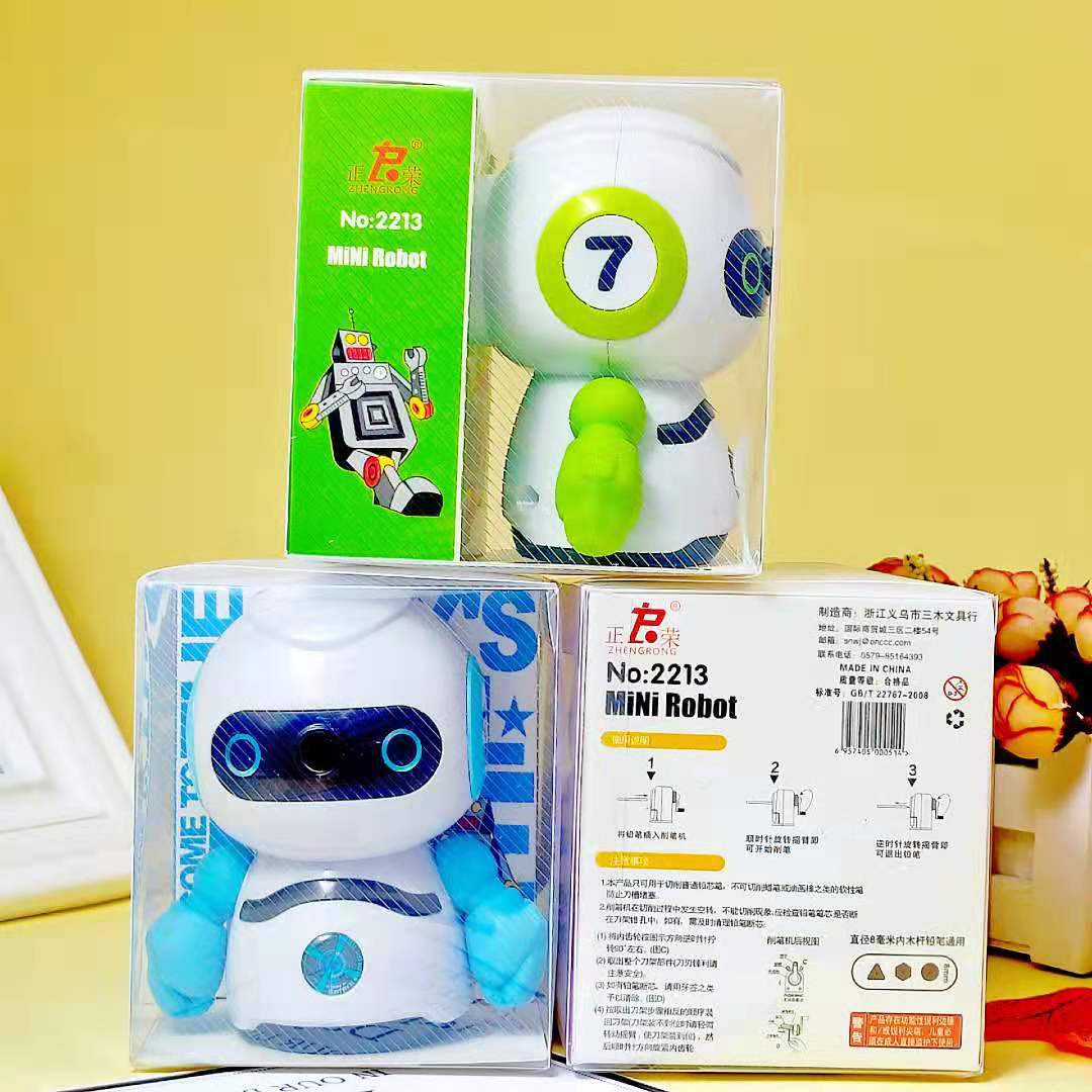 Creative Robot Modeling Pencil Sharpener Student Pencil Penknife Automatic Pen Input Pencil Shapper Hand Crank Pencil Sharpener Creative Robot Modeling Pencil Sharpener Student Pencil Penknife Automatic Pen Input Pencil Shapper Hand Crank Pencil Sharpener