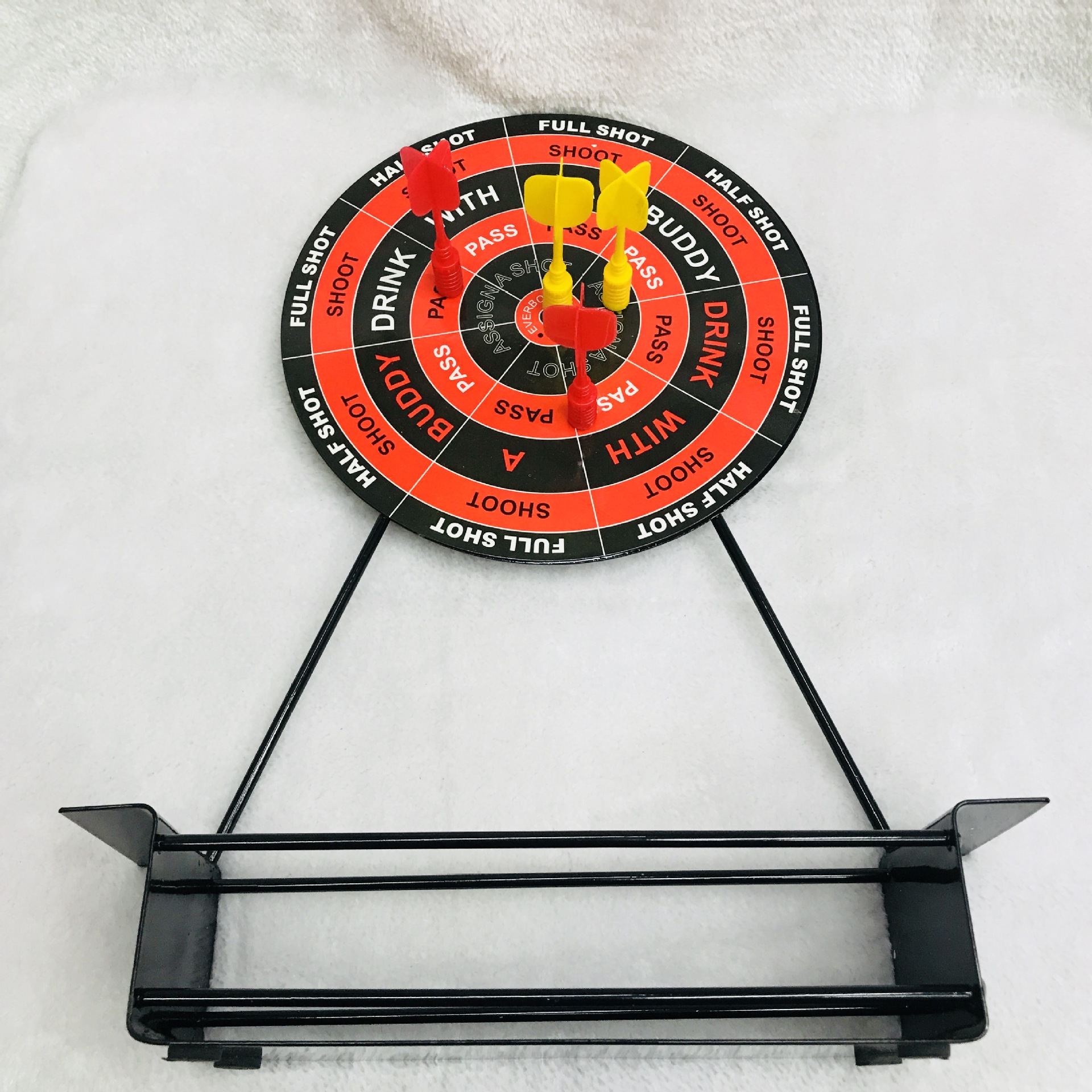 DARTS SHOT SET GAME mini desktop with magnetic dart glass GAME bar party.