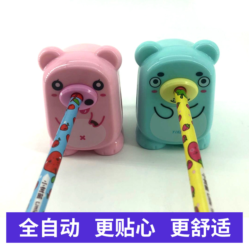 Wholesale New A930 Animal Home Pencil Shapper Cute Student Hand-Cranked Pencil Sharpener Cartoon Bear Stationery