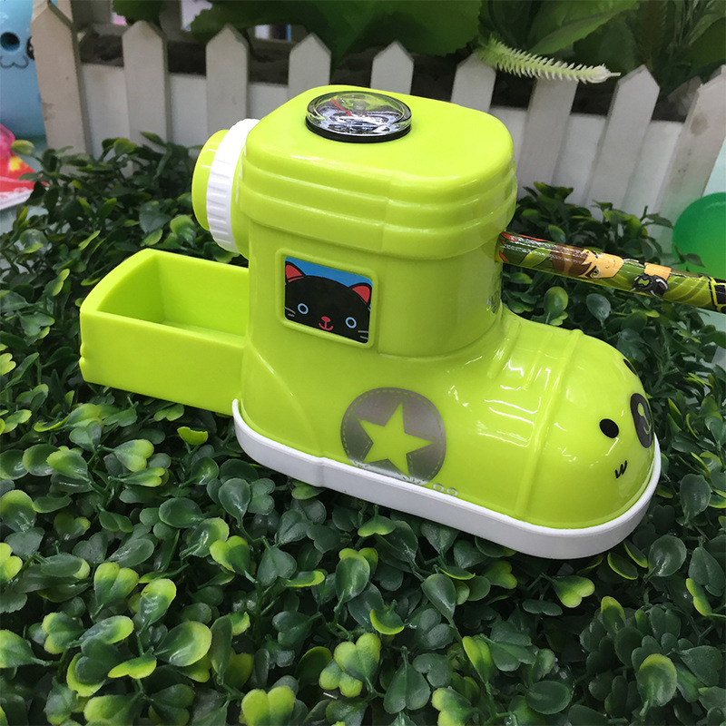 Creative shoe sculpt hand pencil sharpener for students