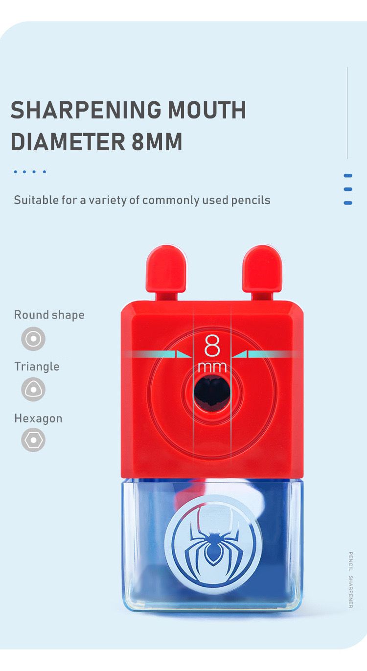 2021 New Marvel Pencil Sharpener Style Hand-Cranked Pencil Shapper Fashion Style Pencil Sharpener Pencil Sharpener