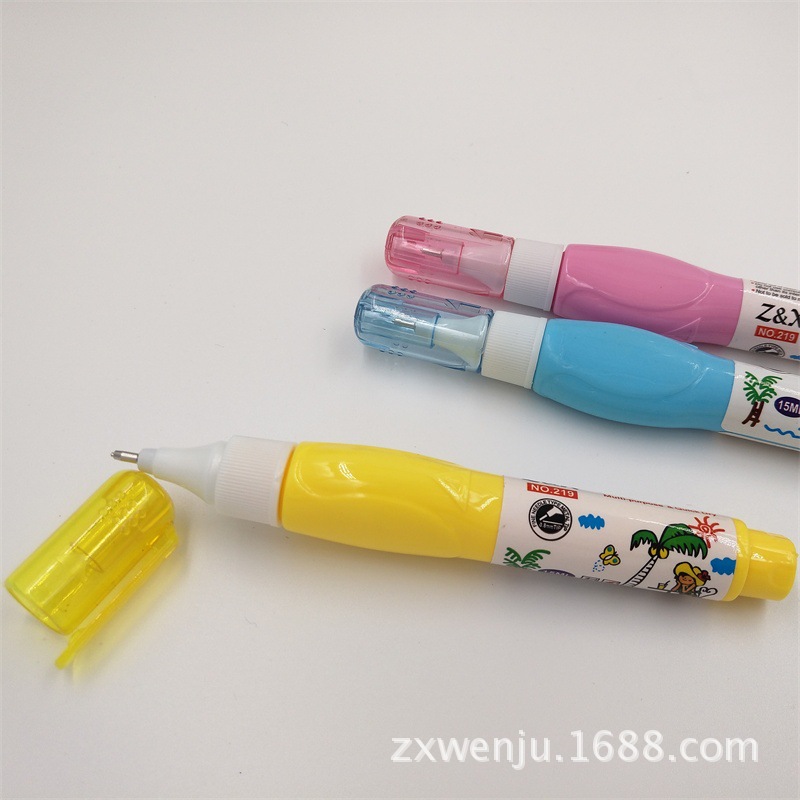 Factory Direct Sales Environmental Protection Cartoon Quick-Drying 219 Correction Fluid Color 15ml Correction Fluid Error Correction Liquid Can Be Customization as Request