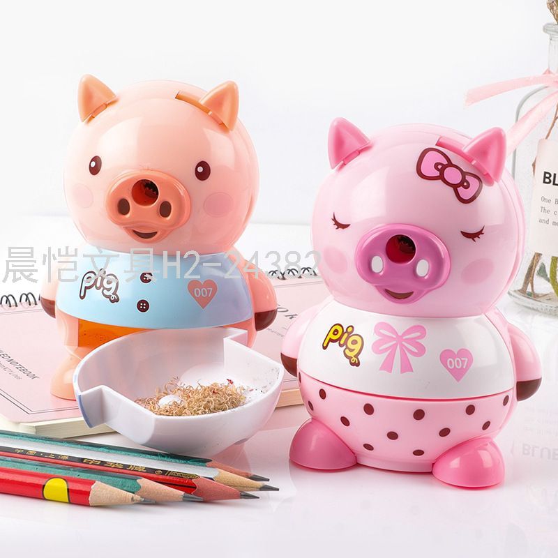 Pig Cartoon Pencil Sharpener Hand-Cranked Pencil Sharpener Pencil Sharpener Student Pencil Sharpener School Supplies Student Pencil Sharpener