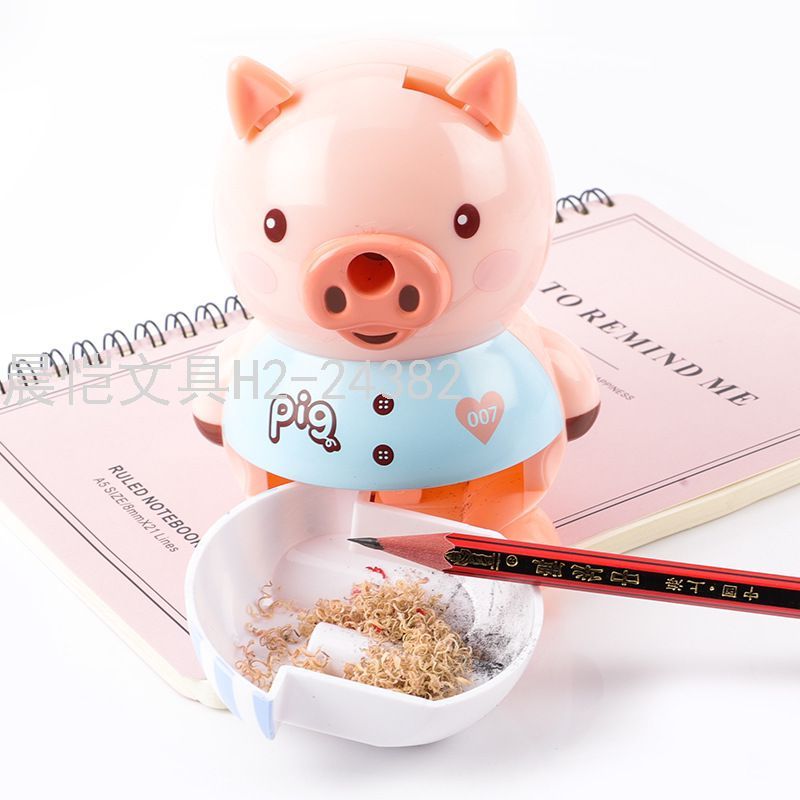Pig Cartoon Pencil Sharpener Hand-Cranked Pencil Sharpener Pencil Sharpener Student Pencil Sharpener School Supplies Student Pencil Sharpener