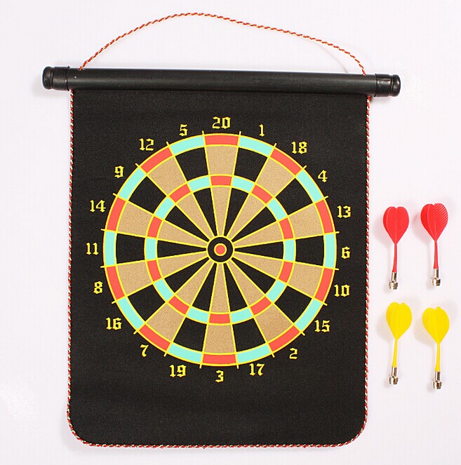 12-inch magnetic dart set with double-sided target, safety thickened with 4 darts