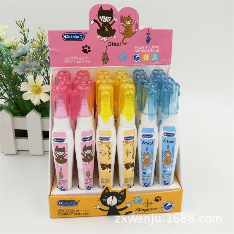 Factory Direct Sales Environmental Protection Cartoon Quick-Drying Correction Fluid Color Correction Fluid Error Correction Liquid Office School Supplies Can Come Factory Direct Sales Environmental Protection Cartoon Quick-Drying Correction Fluid Color Correction Fluid Error Correction Liquid Office School Supplies Can Come