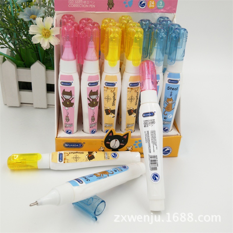 Factory Direct Sales Environmental Protection Cartoon Quick-Drying Correction Fluid Color Correction Fluid Error Correction Liquid Office School Supplies Can Come Factory Direct Sales Environmental Protection Cartoon Quick-Drying Correction Fluid Color Correction Fluid Error Correction Liquid Office School Supplies Can Come