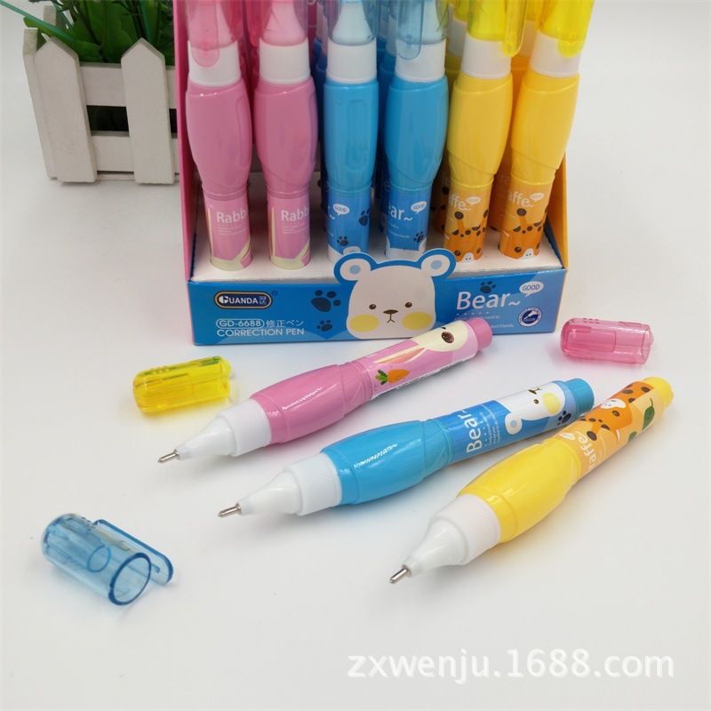 Factory Direct Sales Environmental Protection Cartoon Quick-Drying Correction Fluid Color Correction Fluid Error Correction Liquid Office School Supplies Can Come Factory Direct Sales Environmental Protection Cartoon Quick-Drying Correction Fluid Color Correction Fluid Error Correction Liquid Office School Supplies Can Come