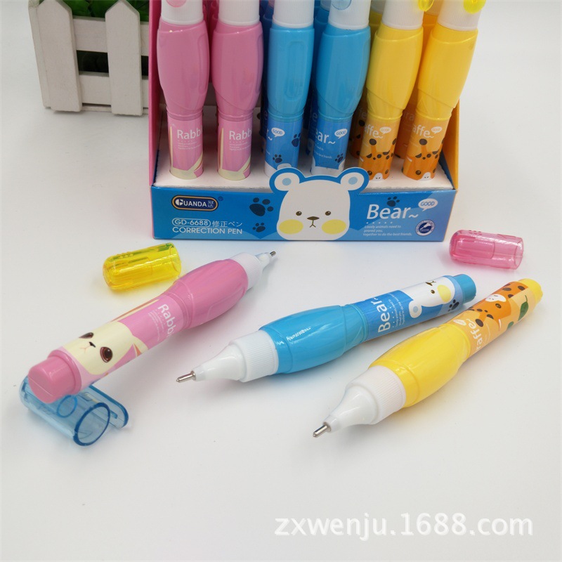 Factory Direct Sales Environmental Protection Cartoon Quick-Drying Correction Fluid Color Correction Fluid Error Correction Liquid Office School Supplies Can Come Factory Direct Sales Environmental Protection Cartoon Quick-Drying Correction Fluid Color Correction Fluid Error Correction Liquid Office School Supplies Can Come