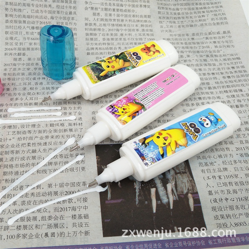 Factory Direct Sales Environmental Protection Cartoon Quick-Drying Correction Fluid Color Correction Fluid Error Correction Liquid Office School Supplies Can Come Factory Direct Sales Environmental Protection Cartoon Quick-Drying Correction Fluid Color Correction Fluid Error Correction Liquid Office School Supplies Can Come