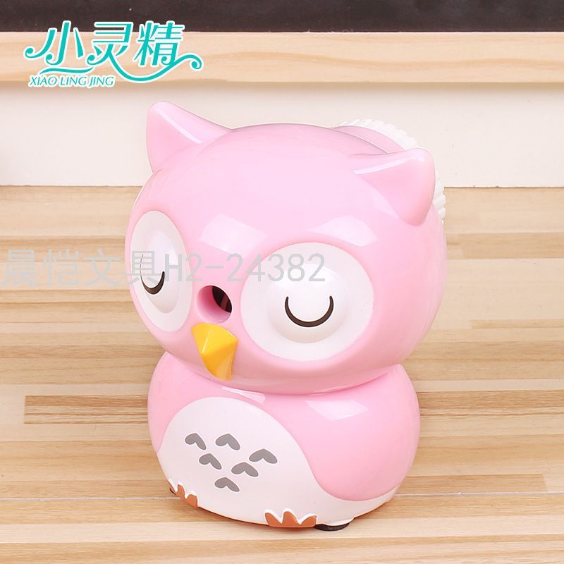 Little Spirit 0955 Automatic Pen Entry Children Pencil Sharpener Boys and Girls Hand-Cranking Pencil Shapper Kindergarten Learning
