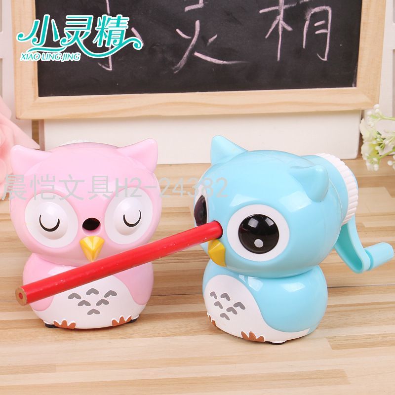 Little Spirit 0955 Automatic Pen Entry Children Pencil Sharpener Boys and Girls Hand-Cranking Pencil Shapper Kindergarten Learning