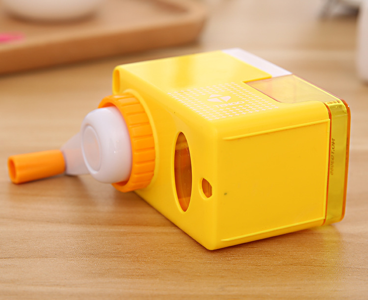 Automatic Pencil Shapper Pencil Sharpener Student Stationery Creative Portable Pencil Sharpener Children Cute Cartoon Hand Shake Pencil Sharpener
