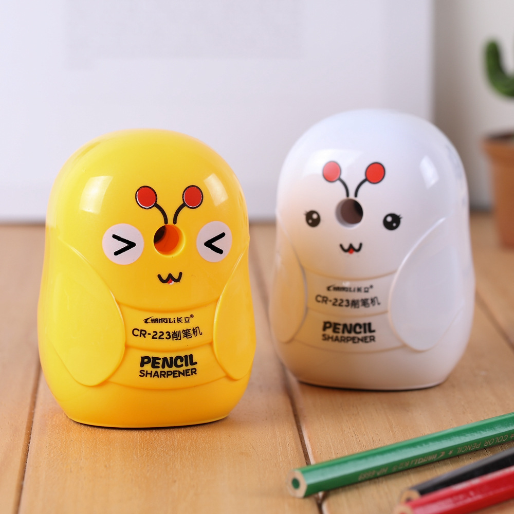 Hand pencil sharpener bee-shaped pencil sharpener pen-shaver active advance and retreat pen learning supplies